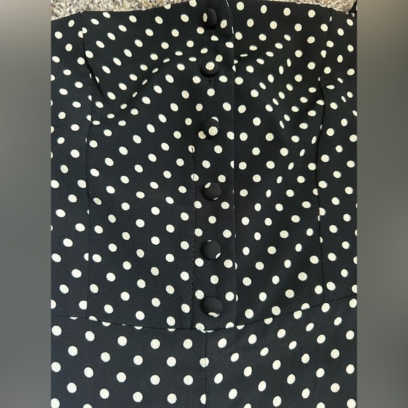 Flynn Skye Wide Leg Polka Dot Ruffled Strap Jumpsuit size medium - Picture 3 of 13